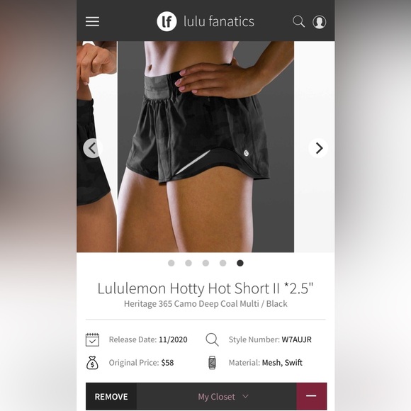 Lululemon Hotty Hot Shorts 2.5” – Heritage 365 Camo – Size 8 - Picture 6 of 7